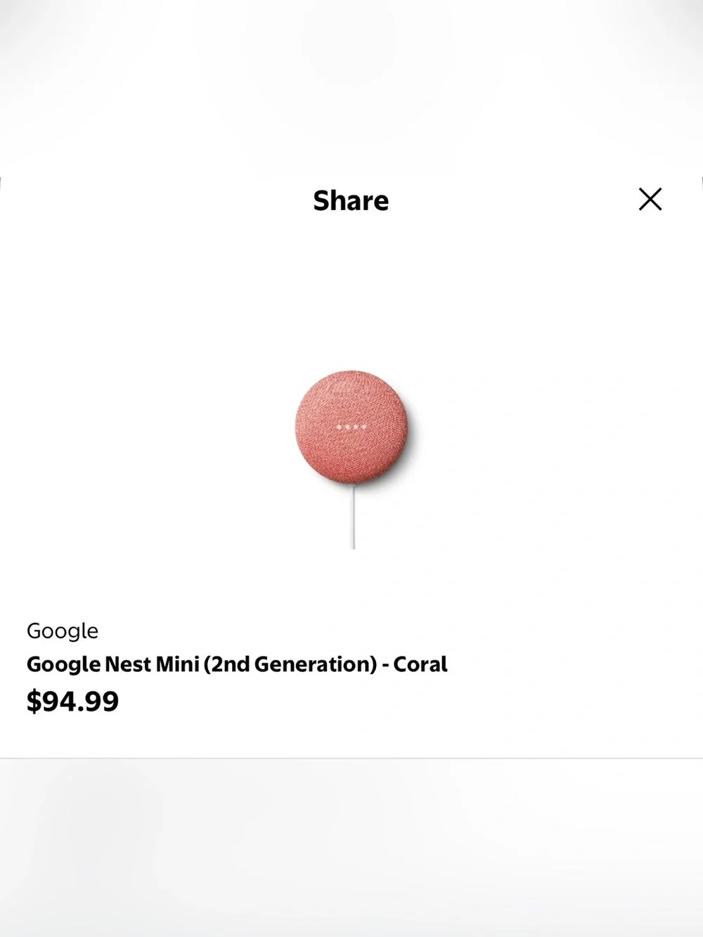 Google Home Mini in Coral Pink-NEW IN BOX